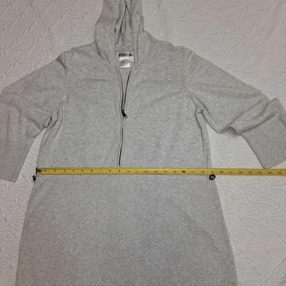 WinterSilks Light Gray Knit Top Size M - Picture 13 of 17